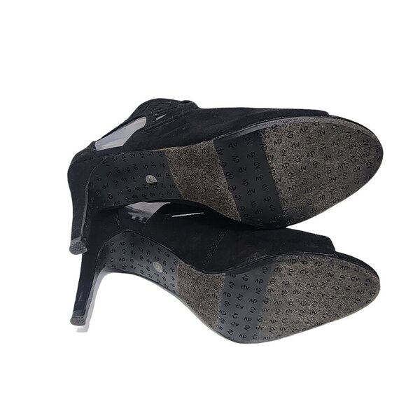 Dolce‎ Vita Black Faux Suede Cut Out Cage Lace Up Open Toe Pump Women's Size 6.5 - Picture 10 of 12